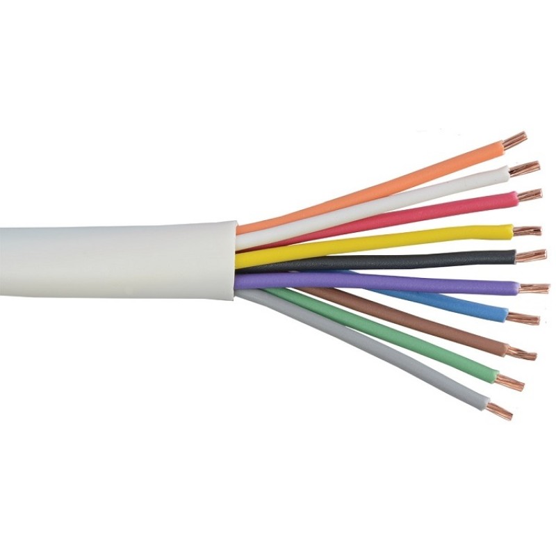 LK-FLEX-005/CCA Cablu alarma neecranat cu 10 fire. Grosime: 0,22mm. Bobina: 100m