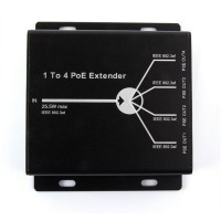 POE экстендер 1 to 4 10/100m POE 25.5W 