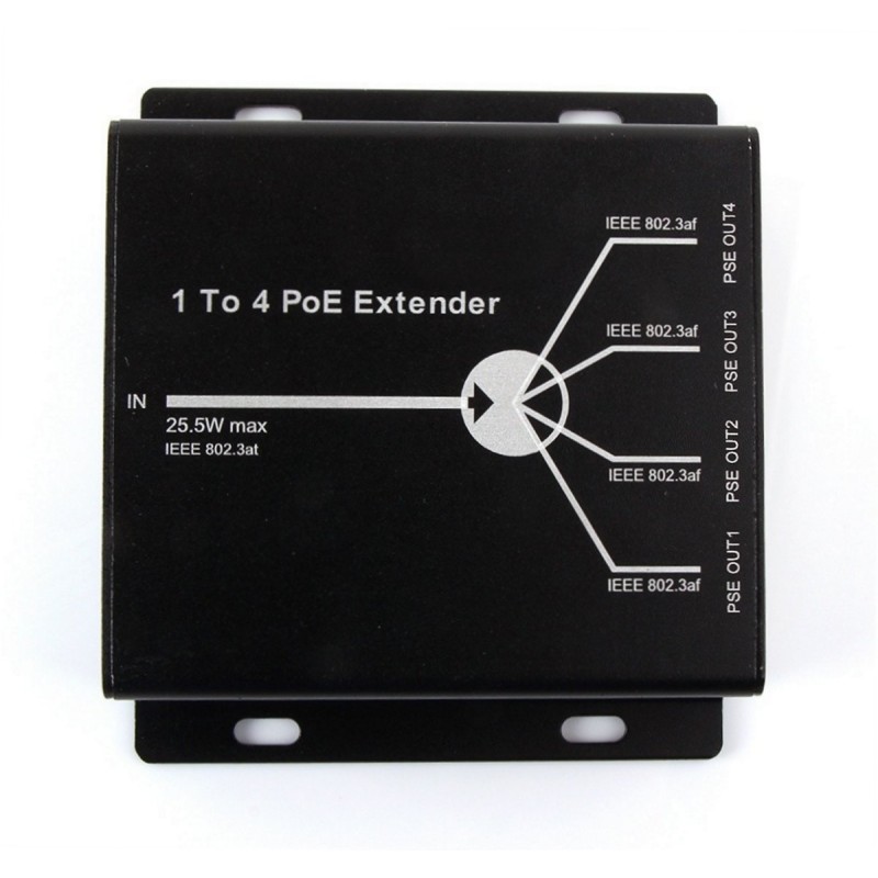 POE extinzator 1 to 4 10/100m Poe 25.5W