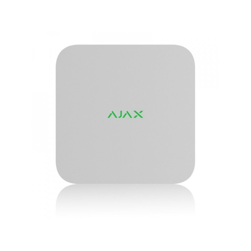 Ajax NVR (16ch) (8EU) ASP white este un IP videoregistrator cu suport pentru 16 canale.