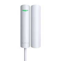 Ajax DoorProtect Plus Fibra White Проводной датчик открытия двери/окна с сенсором удара и наклона