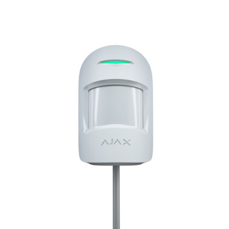 Ajax CombiProtect Fibra White Detector de mișcare și rupere de sticlă cu fir