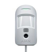 Ajax MotionCam Fibra Проводной датчик движения с фотофиксацией (white)