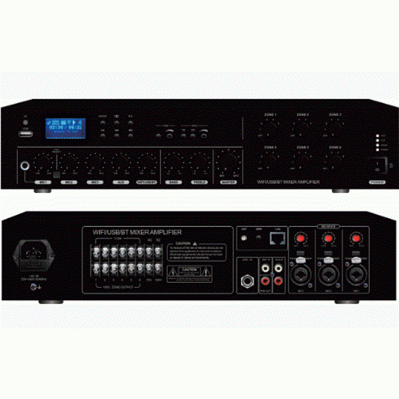 TI-2406S Amplificator: 240W. Zone: 6. USB/SD/FM