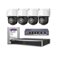 Hikvision PTZ Комплект 4 камеры 4Мп + NVR + HDD + PoE
