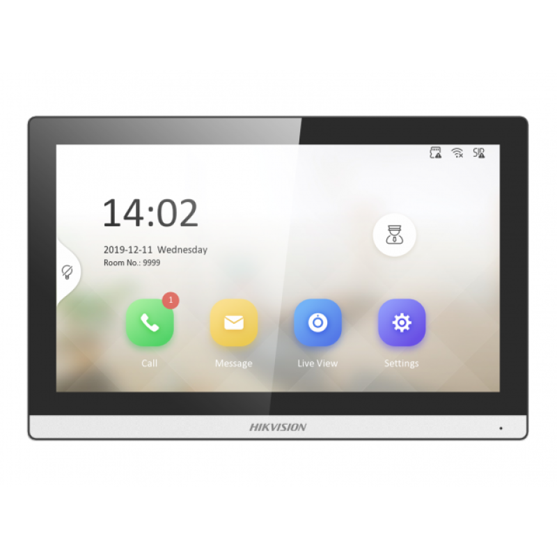 Pachet videointerfon Hikvision DS-KH6110-WE1 + DS-KV6113-PE1 + PoE + microSD 32GB