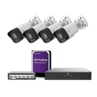 Pachet UNV: 4 camere 8MP + NVR + HDD + PoE