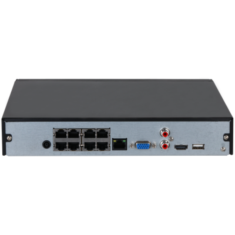 Dahua DHI-NVR2108HS-8P-4KS3 – NVR IP cu suport pentru 8 canale PoE și rezoluție de până la 12 MP