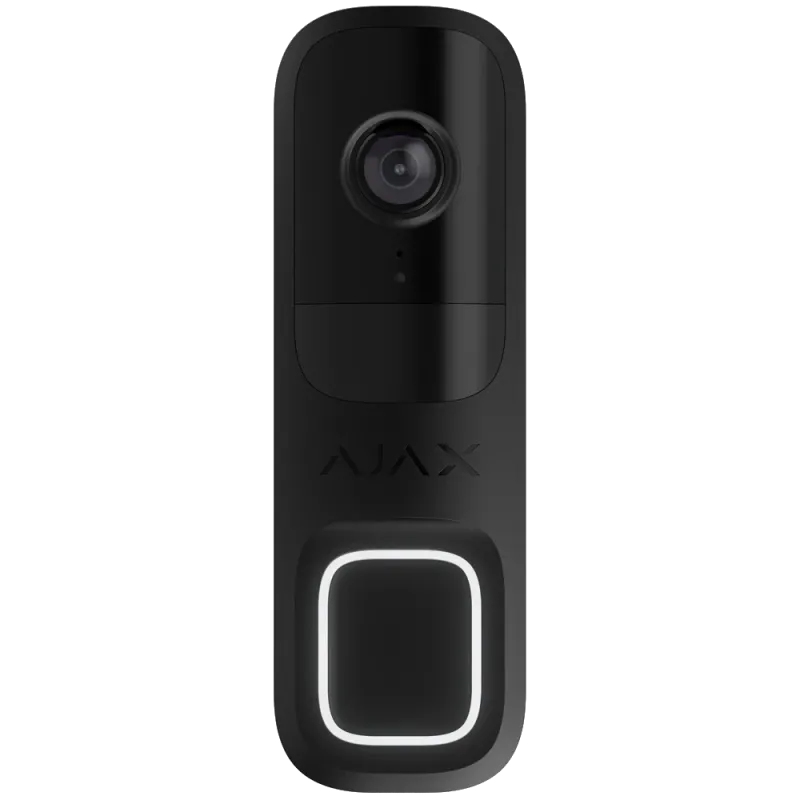 Ajax Doorbell (8EU) ASP Black Apel video cu senzor AI și IR încorporat