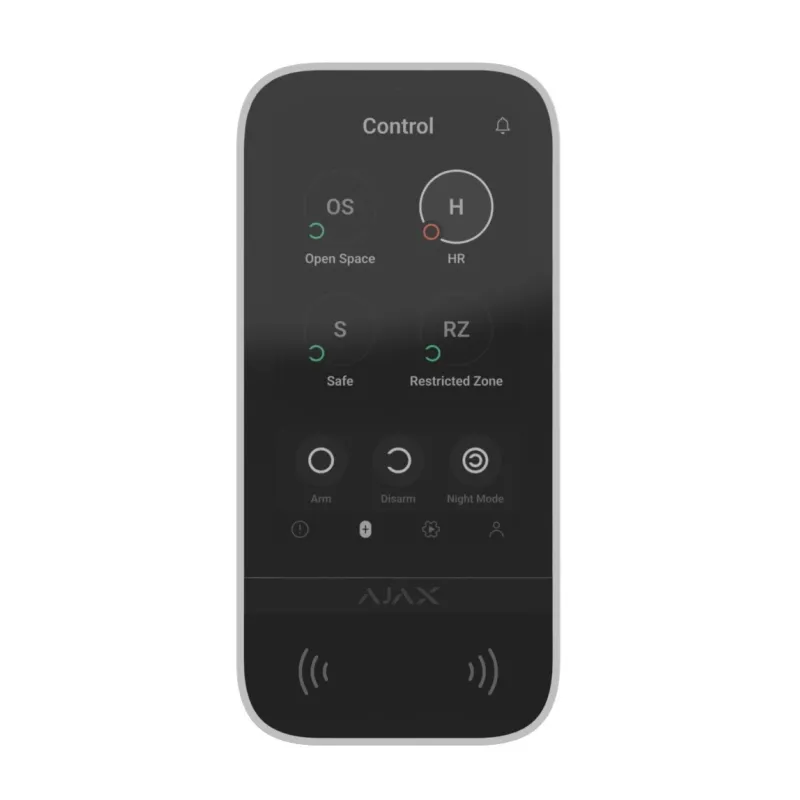 Ajax KeyPad TouchScreen (8EU) ASP White Tastatura wireless cu ecran tactil