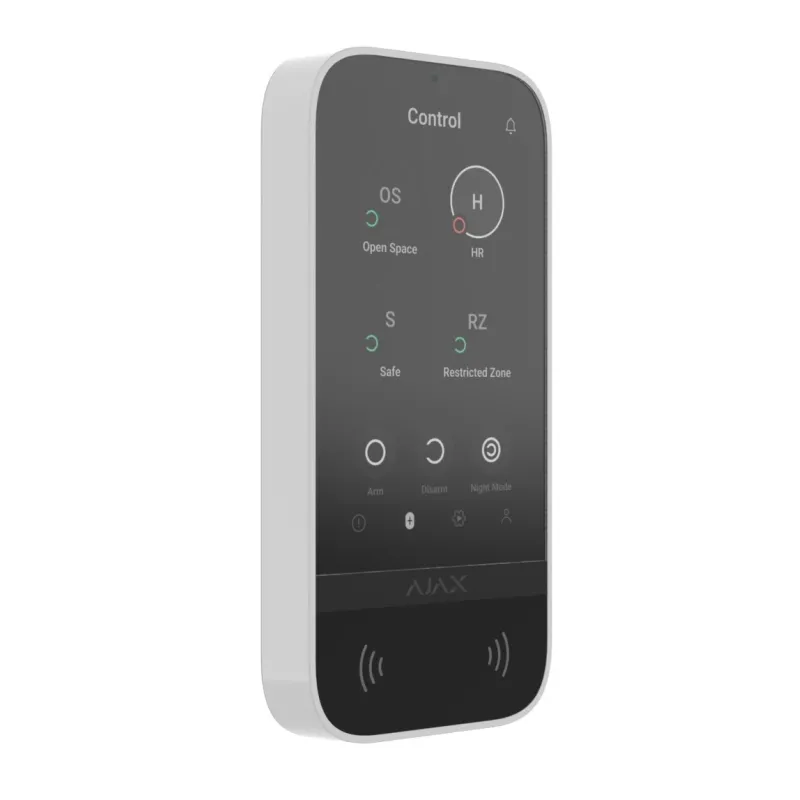 Ajax KeyPad TouchScreen (8EU) ASP White Tastatura wireless cu ecran tactil