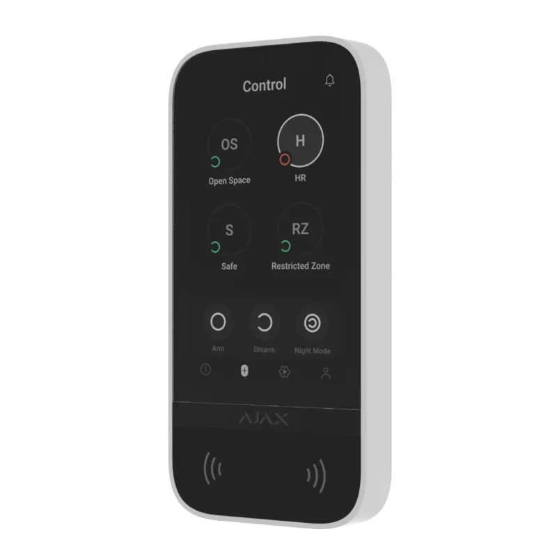 Ajax KeyPad TouchScreen (8EU) ASP White Tastatura wireless cu ecran tactil