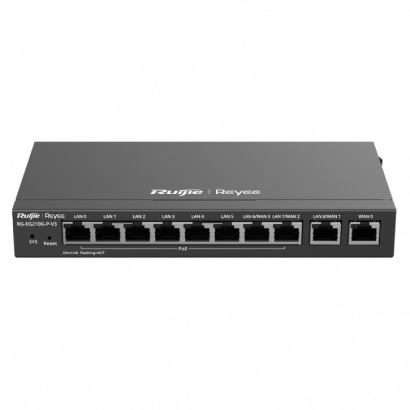 Ruijie Reyee RG-EG210G-P-V3 Router POE, 10 porturi, 10/100/1000Mbps, max. 110W, gestionat prin cloud