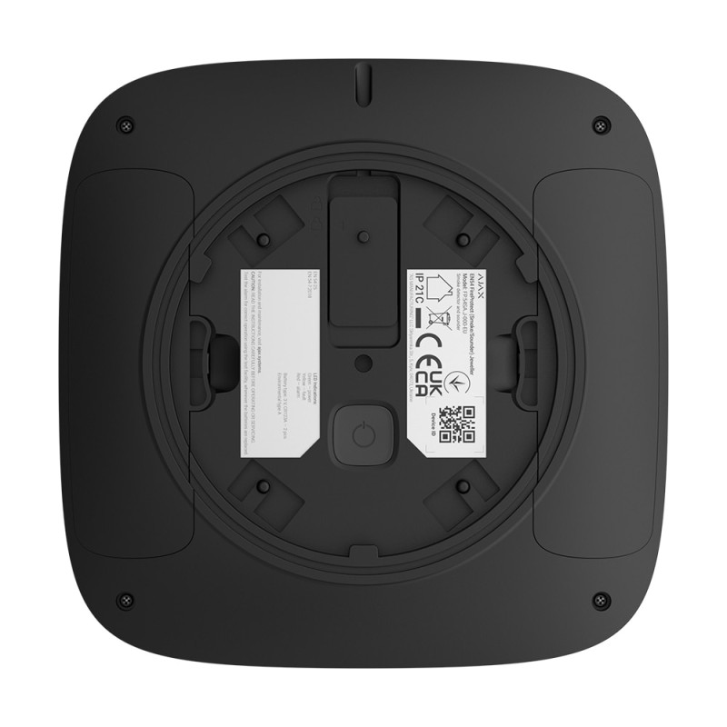 Ajax EN54 FireProtect (Smoke/Sounder) Jeweller Black — Detector wireless de fum adresabil, combinat cu sirenă sonoră