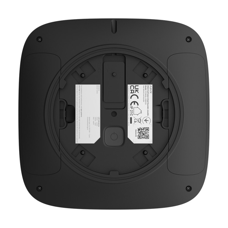 Ajax EN54 FireProtect (Heat/Sounder) Jeweller Black — Detector wireless de căldură adresabil, combinat cu sirenă sonoră