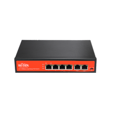 Comutator PoE Long Range de birou WI-PS205 Switch 4PoE+.