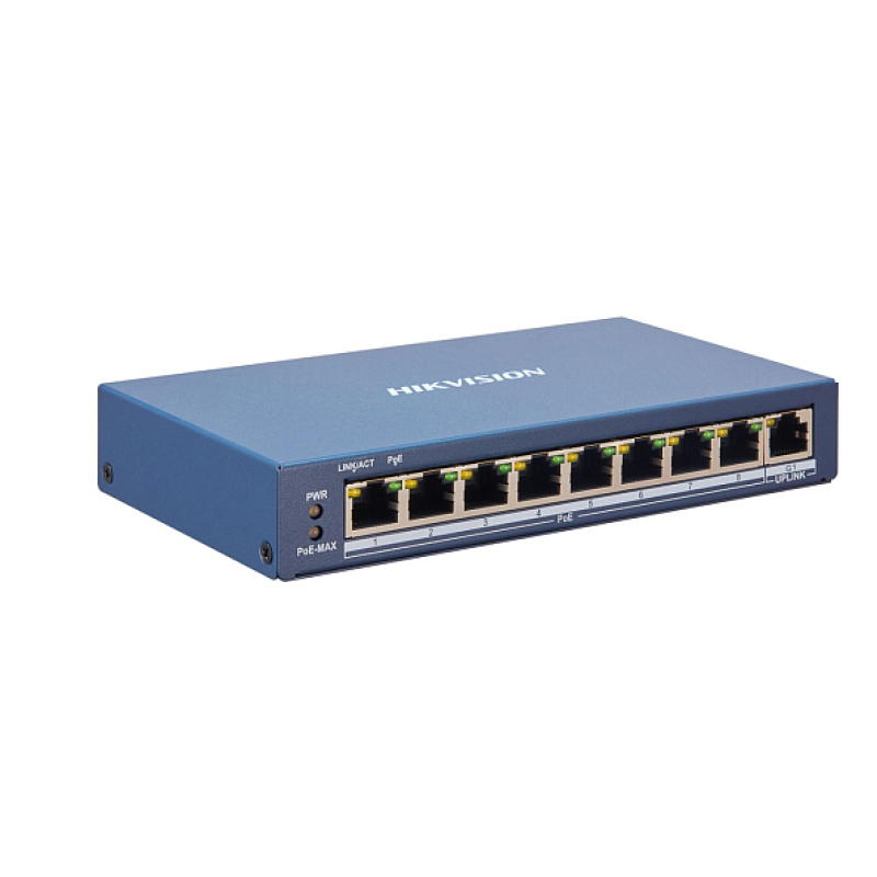 Hikvision DS-3E1309P-EI Comutator inteligent POE cu 8 porturi