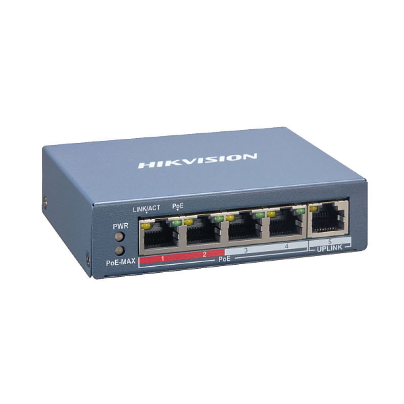 Hikvision DS-3E1105P-EI comutator Smart POE cu 4 porturi