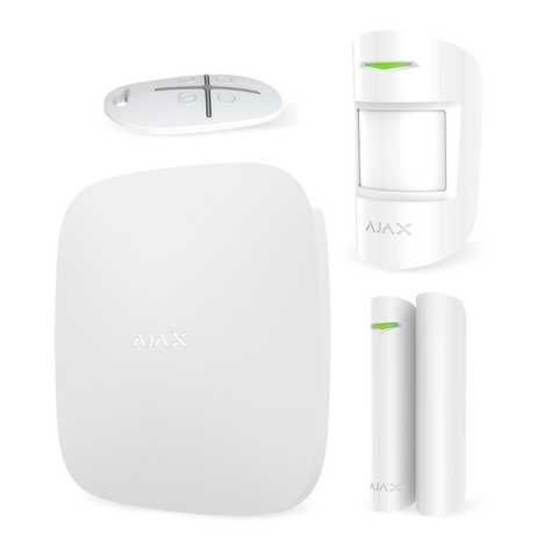 Ajax StarterKit Kit de alarmă de securitate fără fir (alb)