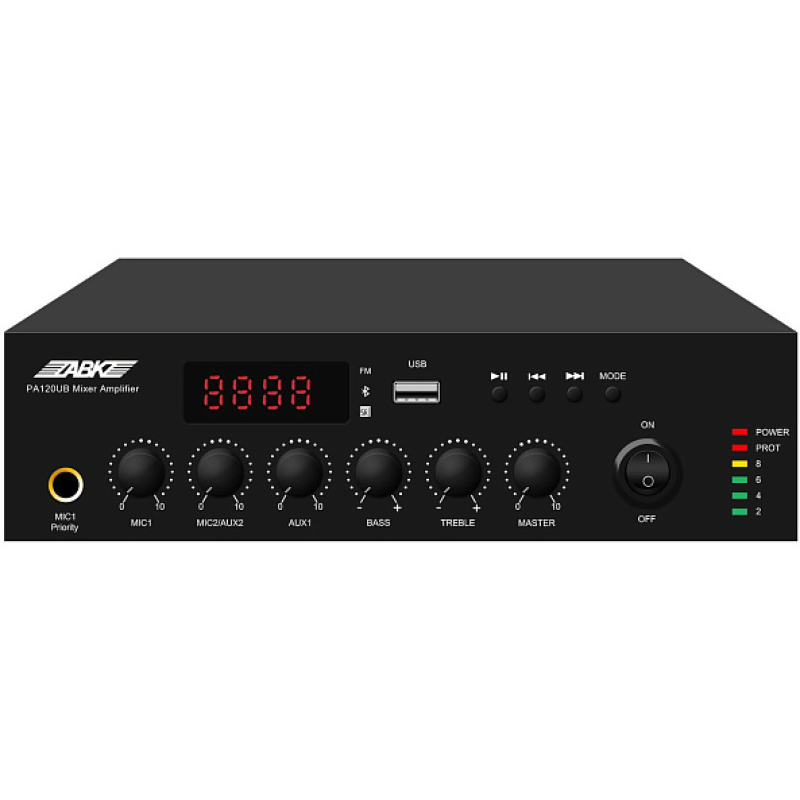 Mini-amplificator multifuncțional cu modul Bluetooth, USB și radio FM integrat PA120UB.