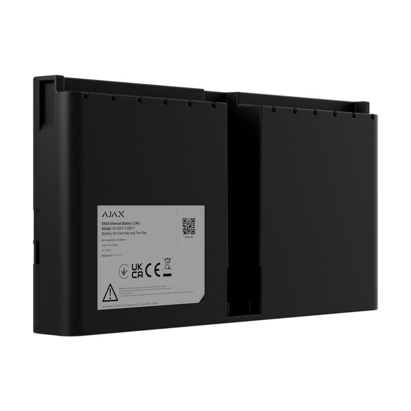 Ajax EN54 Internal Battery (24h) Black — Baterie Li-ion reîncărcabilă pentru EN54 Fire Hub Jeweller / EN54 Fire ReX Jeweller