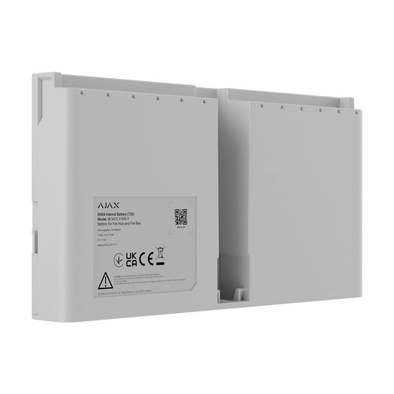 Ajax EN54 Internal Battery (72h) White — Baterie Li-ion reîncărcabilă pentru EN54 Fire Hub Jeweller / EN54 Fire ReX Jeweller 