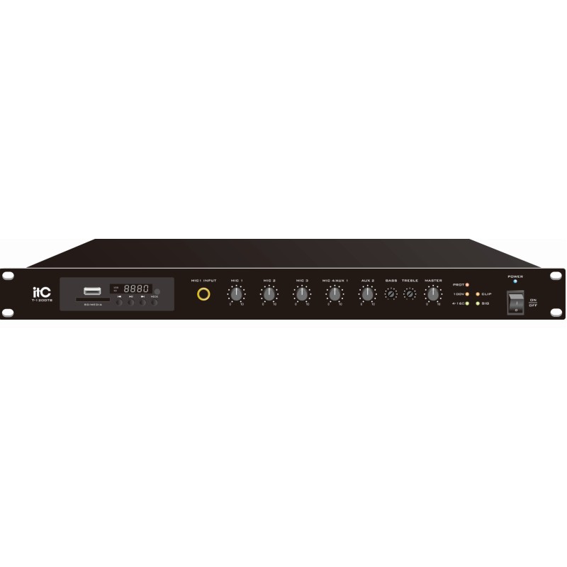 TI-120DTB Amplificator: 120W. Zone: 5. USB/SD/FM/Bluetooth